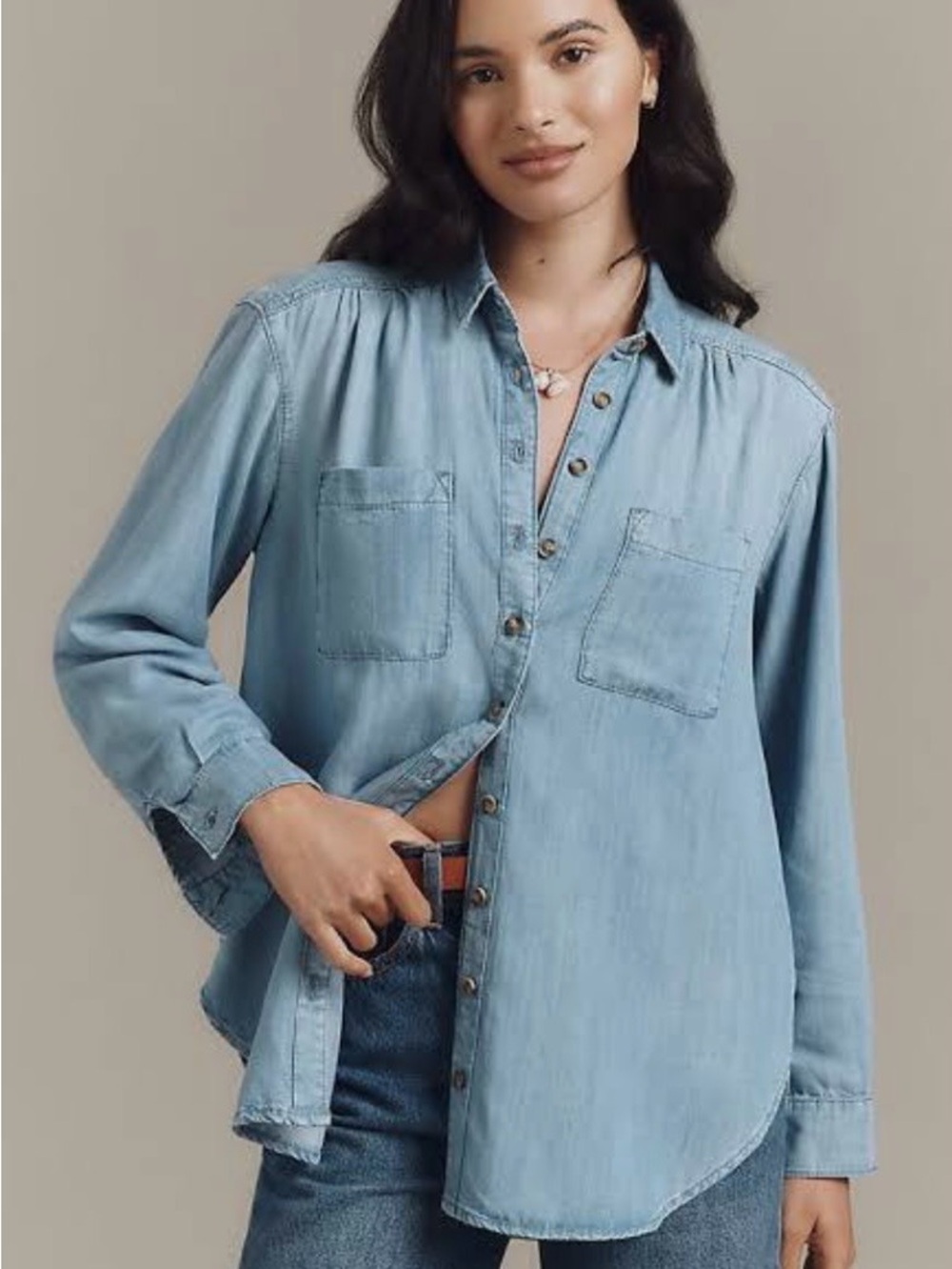 NWT Anthropologie Pilcro Hadley Button Down Shirt Size XS